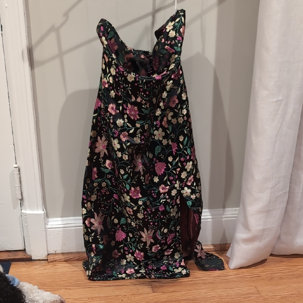 Lulu's Black Floral Kids Dress